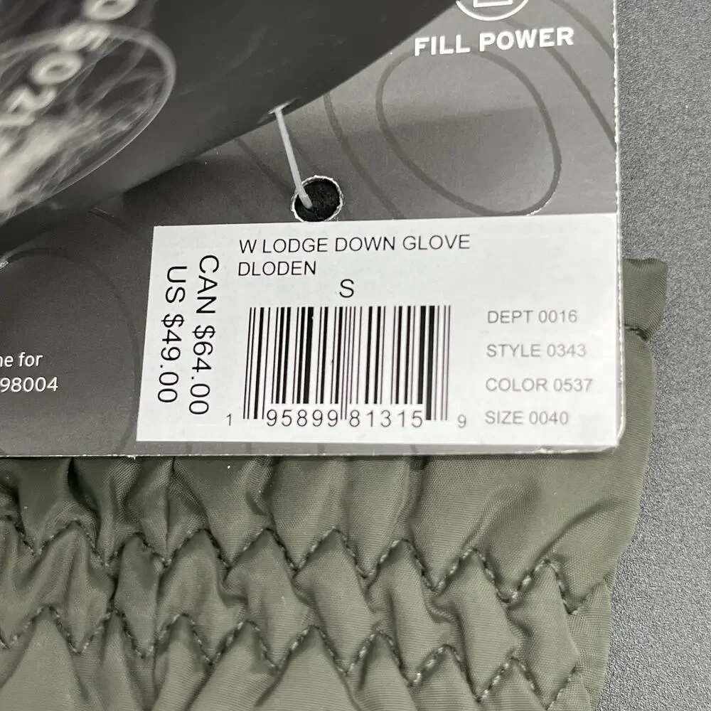 NWT Eddie Bauer Women's Lodge Down Gloves Green - Size Small